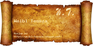 Weibl Tessza névjegykártya